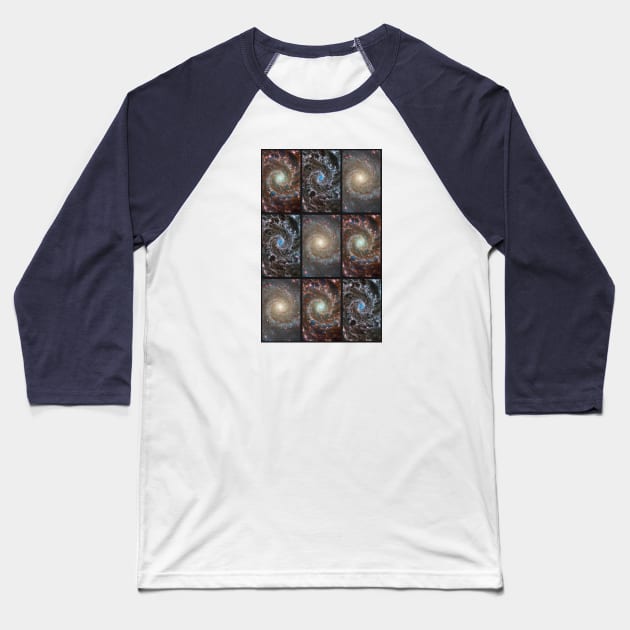 M74 Galaxy Baseball T-Shirt by LadyCaro1